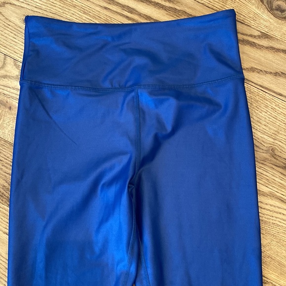 Zyia active blue shimmer high rise legging 6 - 8 workout athletic gym rat - Picture 3 of 8